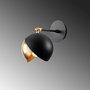 Opviq Berceste - 252-A Lámpara de Pared Escandinava Negro y Oro